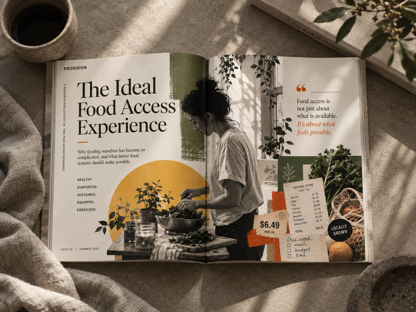 Provision magazine spread titled The Ideal Food Access Experience